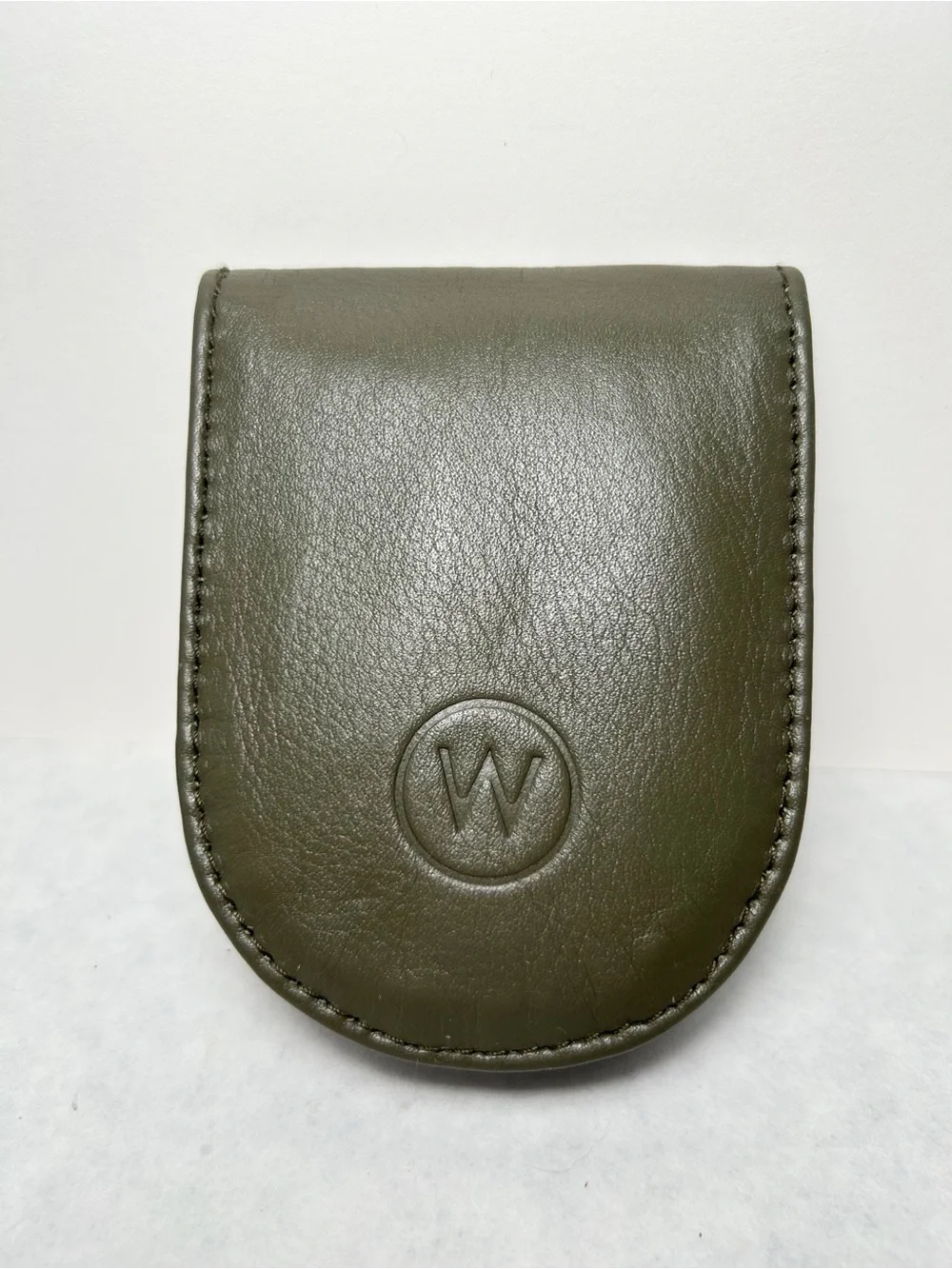 Wanderers Ibiza Olive Green Leather Key & Card Holder Wallet $99 Retail EUC